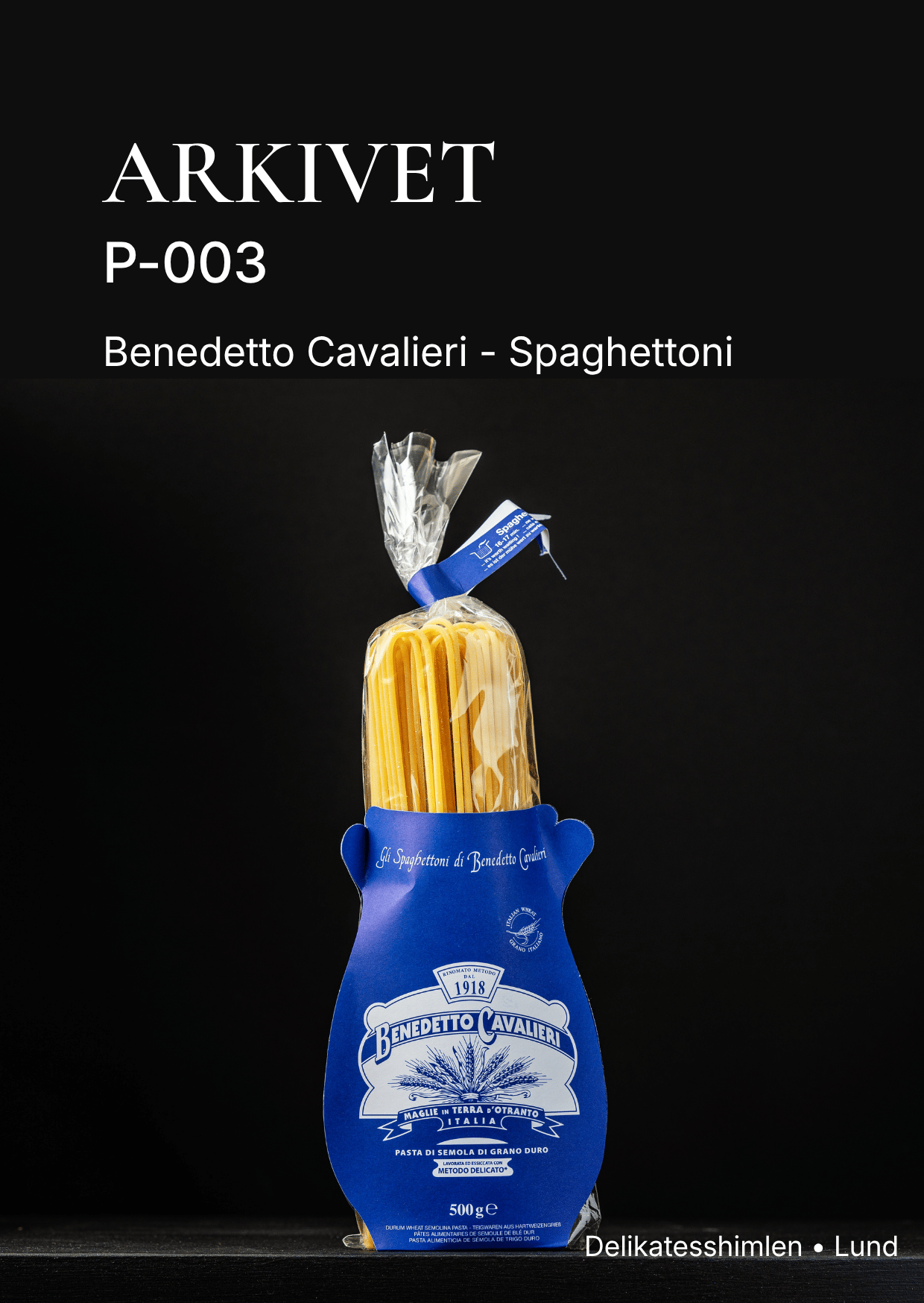 Samlarkort – Arkivet P-003 – Gli Spaghettoni di Benedetto Cavalieri